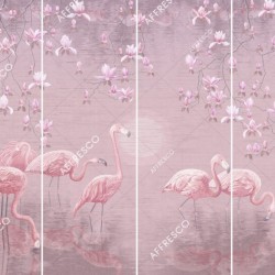 Панно Affresco Wallpaper Part 1 Flamingo AB134-COL5 2x2,68 м
