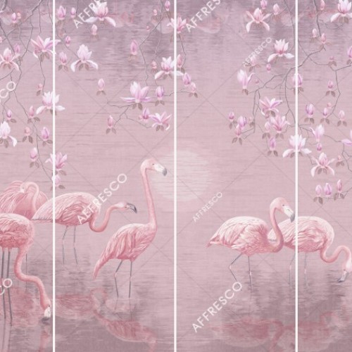 Панно Affresco Wallpaper Part 1 Flamingo AB134-COL5 2x2,68 м