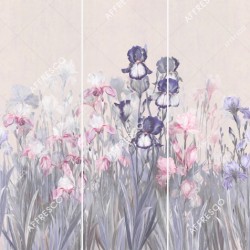 Панно Affresco Wallpaper Part 1 Irises AB119-COL2 2x2,01 м, панно из нескольких рулонов