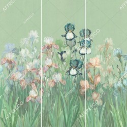 Панно Affresco Wallpaper Part 1 Irises AB119-COL5 2x2,01 м, панно из нескольких рулонов
