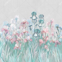 Панно Affresco Wallpaper Part 1 Irises AB119-COL6 2x2,01 м