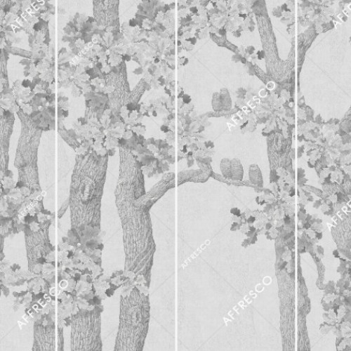 Панно Affresco Wallpaper Part 1 Oaks and Owls AB126-COL1 2x2,68 м
