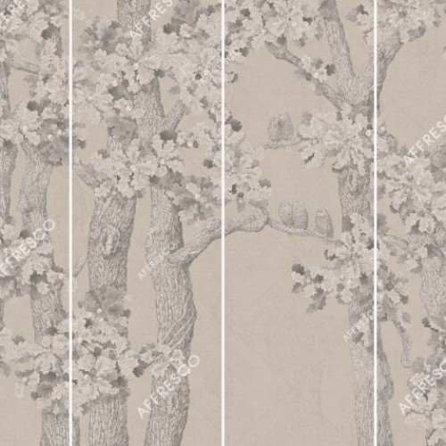 Панно Affresco Wallpaper Part 1 Oaks and Owls AB126-COL2 2x2,68 м