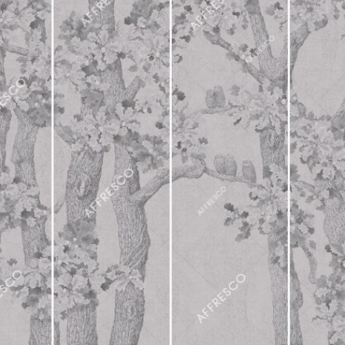 Панно Affresco Wallpaper Part 1 Oaks and Owls AB126-COL4 2x2,68 м