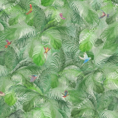 Панно Affresco Wallpaper Part 1 Birds Morning AB132-COL5 2x2,68 м