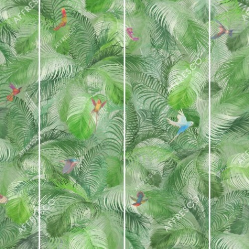 Панно Affresco Wallpaper Part 1 Birds Morning AB132-COL5 2x2,68 м