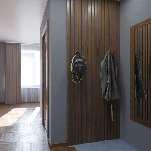 Рейка декоративная Modern Decor орех американский лак 3-х сторонняя 2800×40×40 Рейка декоративная Modern Decor орех американский лак 3-х сторонняя 2800×40×40