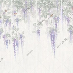 Панно Affresco Wallpaper Part 2 Wisteria in Bloom AB53-COL1 2x2,68 м, панно из нескольких рулонов