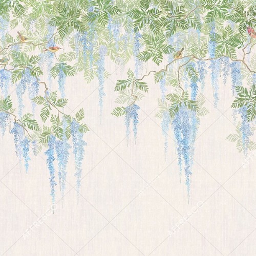 Панно Affresco Wallpaper Part 2 Wisteria in Bloom AB53-COL4 2x2,68 м Панно Affresco Wallpaper Part 2 Wisteria in Bloom AB53-COL4 2x2,68 м