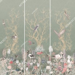 Панно Affresco Wallpaper Part 2 Birds Residence LE25-COL4 2x2,01 м, панно из нескольких рулонов