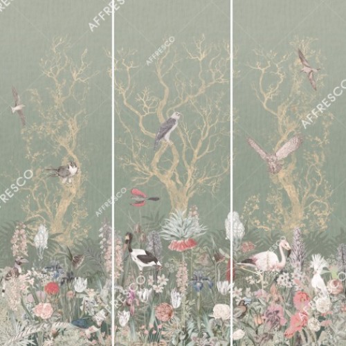 Панно Affresco Wallpaper Part 2 Birds Residence LE25-COL4 2x2,01 м