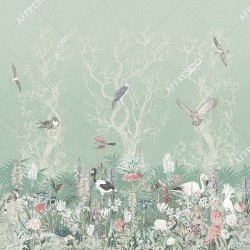 Панно Affresco Wallpaper Part 2 Birds Residence LE25-COL7 2x2,01 м