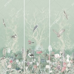 Панно Affresco Wallpaper Part 2 Birds Residence LE25-COL7 2x2,01 м