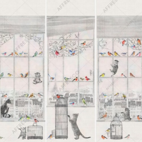 Панно Affresco Wallpaper Part 2 City Romance AB63-COL1 2x2,01 м