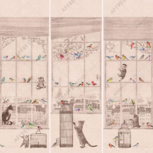Панно Affresco Wallpaper Part 2 City Romance AB63-COL2 2x2,01 м