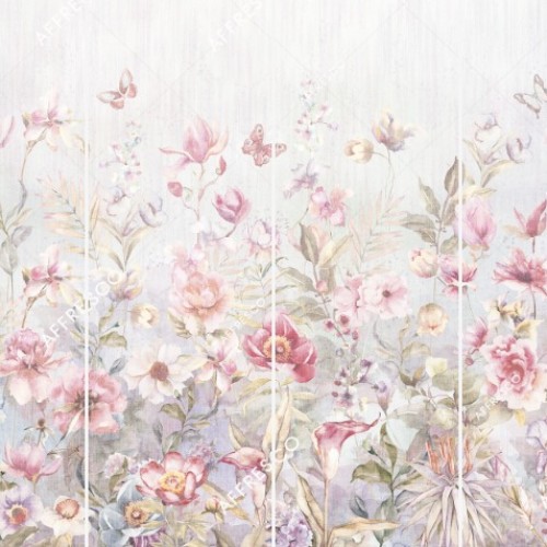 Панно Affresco Wallpaper Part 2 Watercolor Flowers AB54-COL1 2x2,68 м