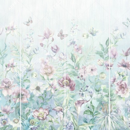Панно Affresco Wallpaper Part 2 Watercolor Flowers AB54-COL3 2x2,68 м