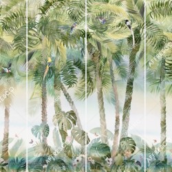 Панно Affresco Wallpaper Part 2 Tropical Vibe MT34-COL1 2x2,68 м, панно из нескольких рулонов