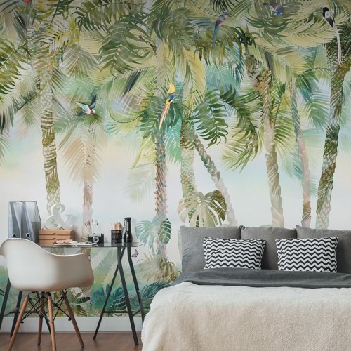 Панно Affresco Wallpaper Part 2 Tropical Vibe MT34-COL1 2x2,68 м фото в интерьере