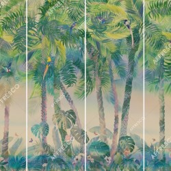 Панно Affresco Wallpaper Part 2 Tropical Vibe MT34-COL3 2x2,68 м, панно из нескольких рулонов