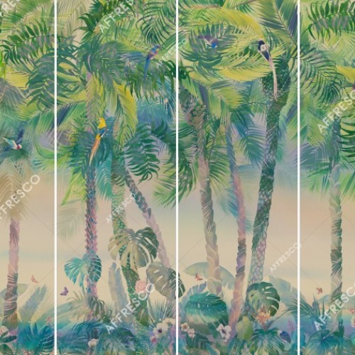 Панно Affresco Wallpaper Part 2 Tropical Vibe MT34-COL3 2x2,68 м, панно из нескольких рулонов