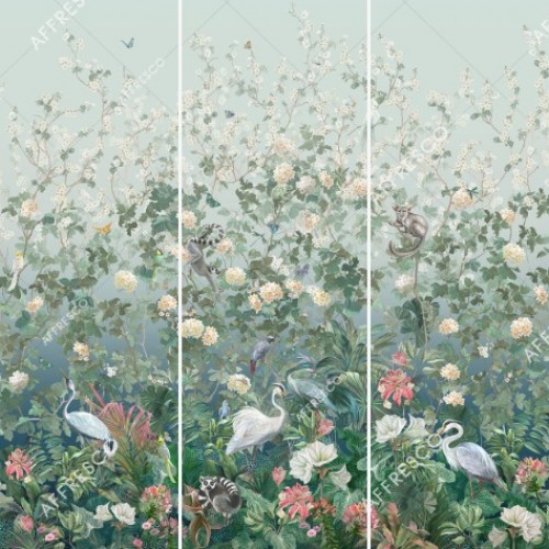 Панно Affresco Wallpaper Part 2 Paradise Garden AF960-COL1 2x2,01 м Панно Affresco Wallpaper Part 2 Paradise Garden AF960-COL1 2x2,01 м