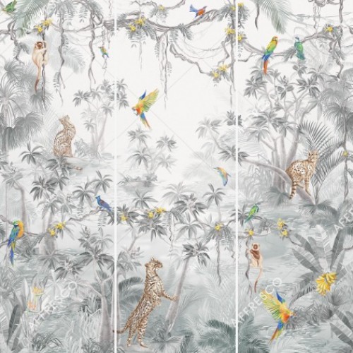 Панно Affresco Wallpaper Part 2 Wild Cats AF958-COL2 2x2,01 м