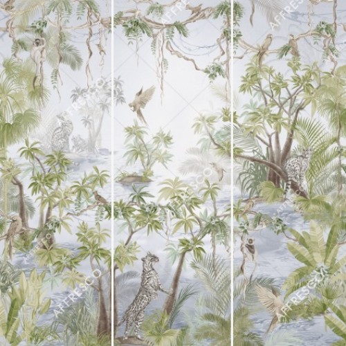 Панно Affresco Wallpaper Part 2 Wild Cats AF958-COL4 2x2,01 м