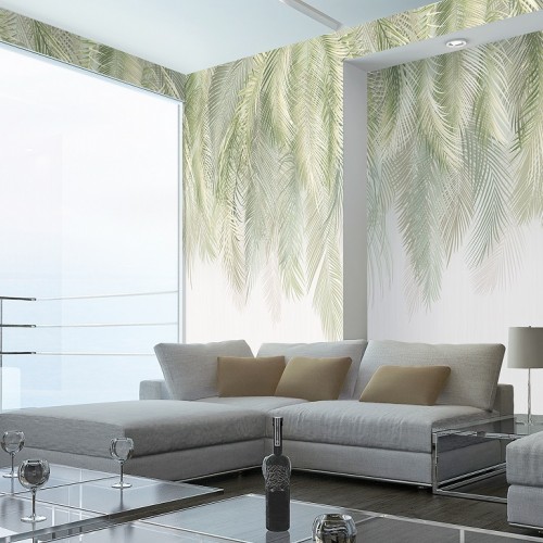 Панно Affresco Wallpaper Part 2 Palm Leaves AF952-COL4 2x2,68 м фото в интерьере