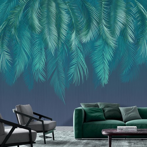 Панно Affresco Wallpaper Part 2 Palm Leaves AF952-COL6 2x2,68 м фото в интерьере