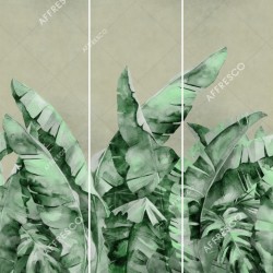 Панно Affresco Wallpaper Part 2 Large Palm Foliage AB131-COL1 2x2,01 м, панно из нескольких рулонов