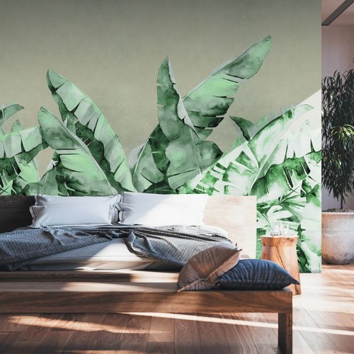 Панно Affresco Wallpaper Part 2 Large Palm Foliage AB131-COL1 2x2,01 м фото в интерьере