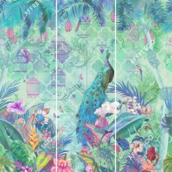 Панно Affresco Wallpaper Part 2 Peacock AB130-COL1 2x2,01 м