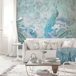 Панно Affresco Wallpaper Part 2 Peacock AB130-COL4 2x2,01 м