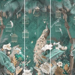 Панно Affresco Wallpaper Part 2 Peacock AB130-COL6 2x2,01 м