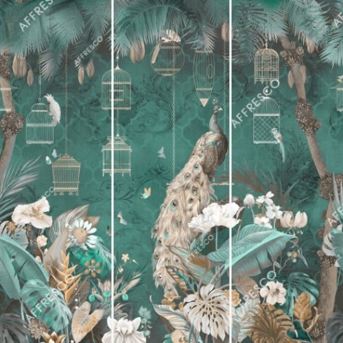 Панно Affresco Wallpaper Part 2 Peacock AB130-COL6 2x2,01 м