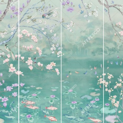 Панно Affresco Wallpaper Part 2 Chinese Motif AB121-COL3 2x4,02 м