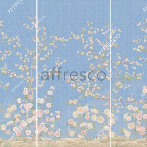 Панно Affresco Wallpaper Part 2 Floral Romance AF712-COL3 2,75x3,99 м, панно из нескольких рулонов