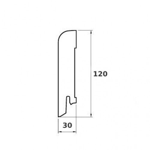 Плинтус деревянный Modern Decor эбен 2400×120×30 Плинтус деревянный Modern Decor эбен 2400×120×30