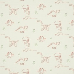 Обои Harlequin Book of Little Treasures Jolly Jurassic Strawberry Emerald and Neutral 112654
