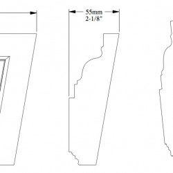 Дверной декор верхний под покраску Orac Decor D402 120x145×55 мм
