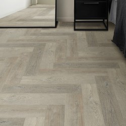 Кварцвиниловый SPC ламинат Floor Factor Herringbone Graphite Oak HB.05 венгерская елка 675×135×5