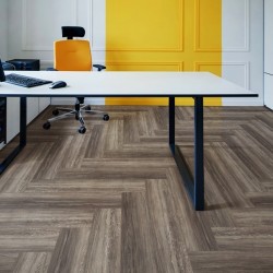 Кварцвиниловый SPC ламинат Floor Factor Herringbone Brushed Smoke Oak HB.17 венгерская елка 675×135×5