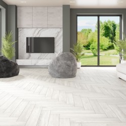 Кварцвиниловый SPC ламинат Alpine Floor Parquet Light Дуб Арктик ECO 13-4 венгерская елка 600×125×4