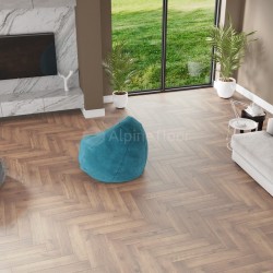 Кварцвиниловый SPC ламинат Alpine Floor Parquet Light Дуб Royal ECO 13-2 венгерская елка 600×125×4
