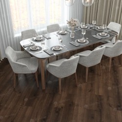Кварцвиниловый SPC ламинат Alpine Floor Real Wood Дуб Мокка ECO 2-2 1220×183×6