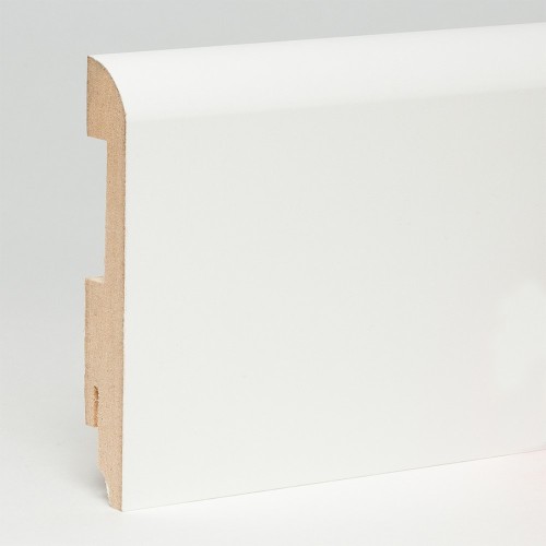 Плинтус МДФ ламинированный TeckWood белый Титан 2150×80×16