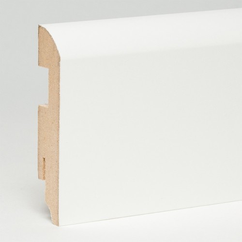 Плинтус МДФ ламинированный TeckWood белый Титан 2150×100×16 Плинтус МДФ ламинированный TeckWood белый Титан 2150×100×16