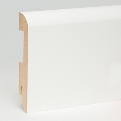 Плинтус МДФ ламинированный TeckWood белый Титан 2150×120×16