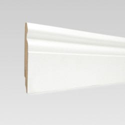 Плинтус МДФ ламинированный TeckWood белый Титан Классик 2150×80×16